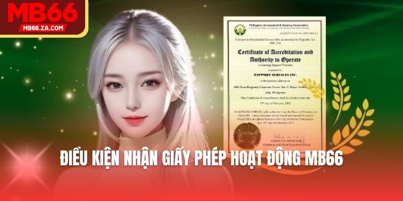 Điều kiện nhận giấy phép hoạt động MB66